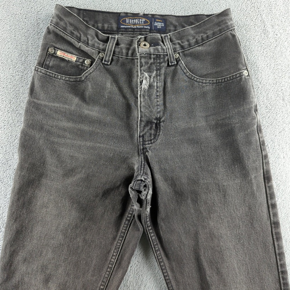 Vintage Y2K Bluenotes Jeans 29 (Fits 26x30) Black Faded Grunge Skater Hip Hop - Picture 3 of 14